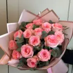 15 Adet Pembe Gül Buketi